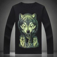 Wolf Full Sleeves T-shirt (black)