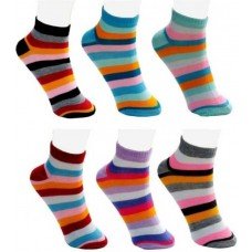 Women Self Design Ankle Length  (Pack of 6)